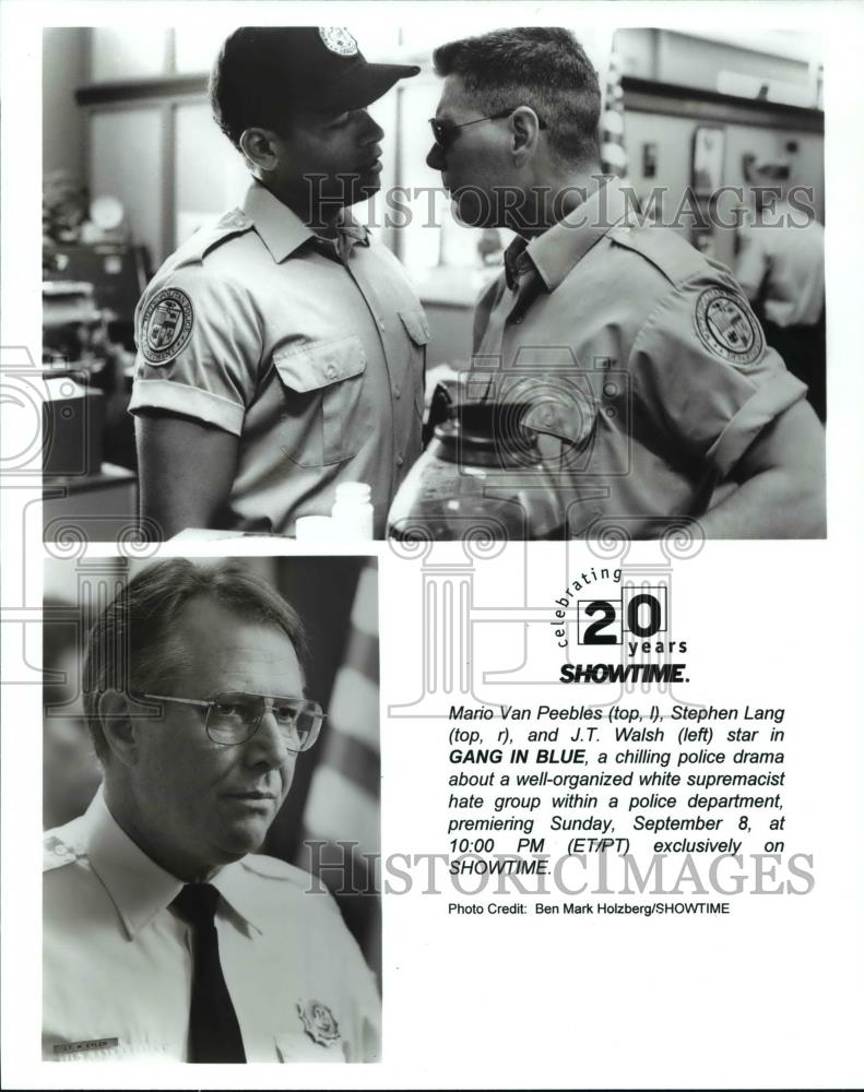 1996 Press Photo Mario Van Peebles &amp; Stephen Lang in Gang In Blue - cvp69856 - Historic Images