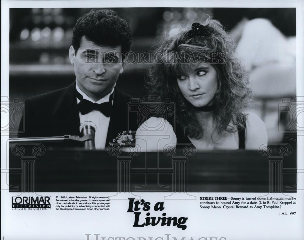 1988 Press Photo Paul Kreppel and Crystal Bernard star in It's A Living - Historic Images