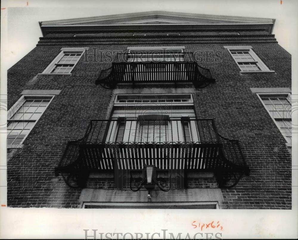 1977 Press Photo The 1858 original building of the Heidelberg college - Historic Images