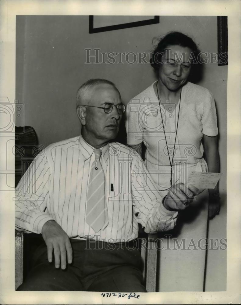 1938 Press Photo J.D.Conard,Principal and Pres. of Daniels Old Business College - Historic Images