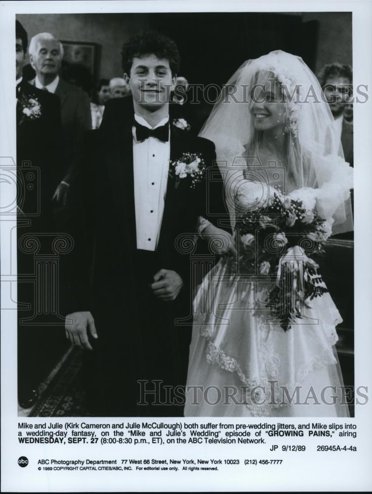 1989 Press Photo Kirk Cameron & Julie McCullough in Growing Pains - cvp58307 - Historic Images