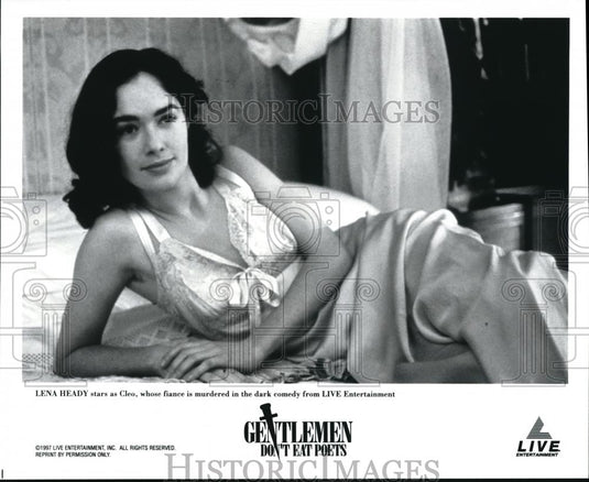 1997 Press Photo Lena Heady stars as Cleo in Gentlemen Don't Eat Poets - Historic Images