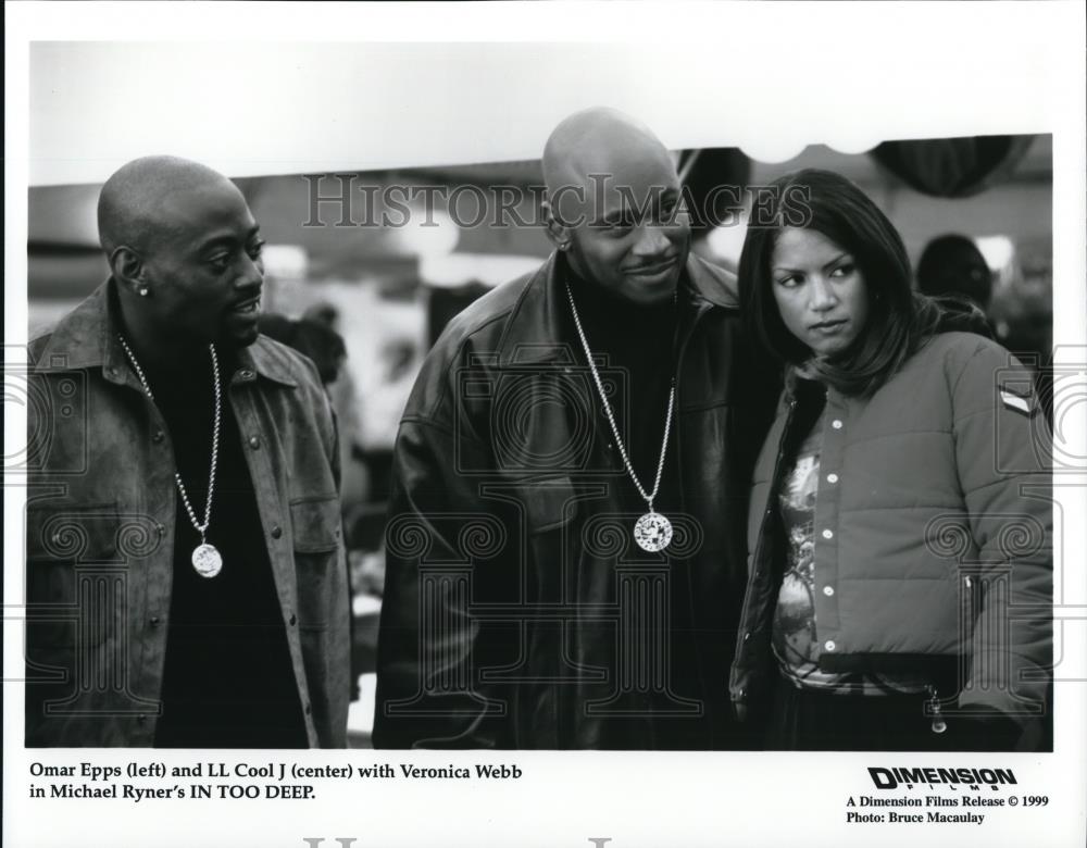 1999 Press Photo Omar Epps LL Cool J Veronica Webb In Too Deep - cvp49897 - Historic Images