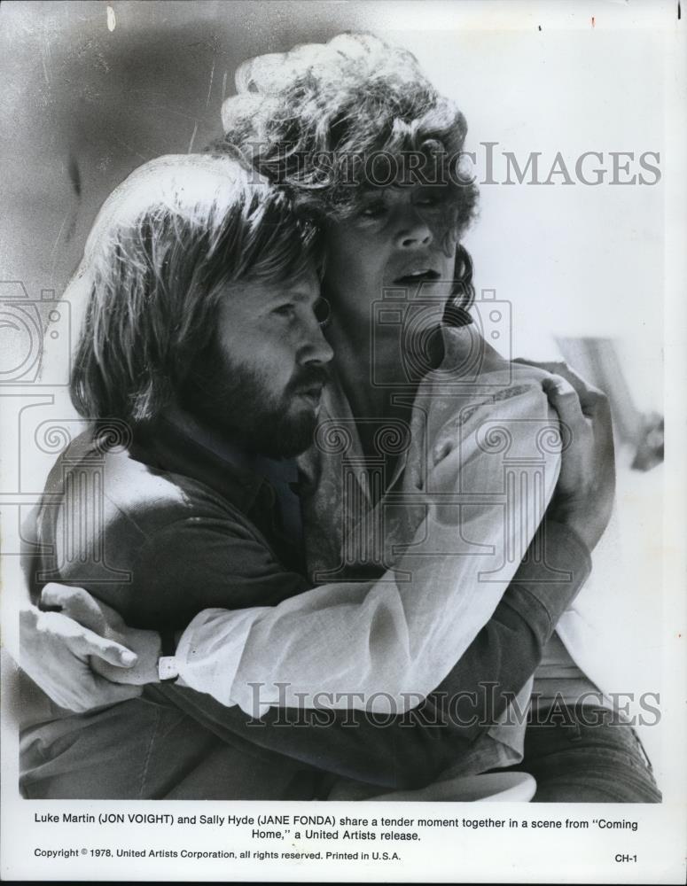 1978 Press Photo Jane Fonda &amp; Jon Voight in Coming Home - Historic Images