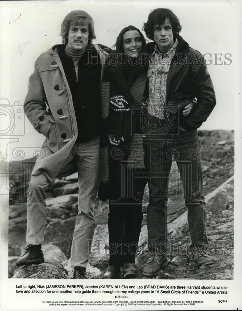 1980 Press Photo Jameson Parker, Karen Allen in A Small Circle of Friends - Historic Images