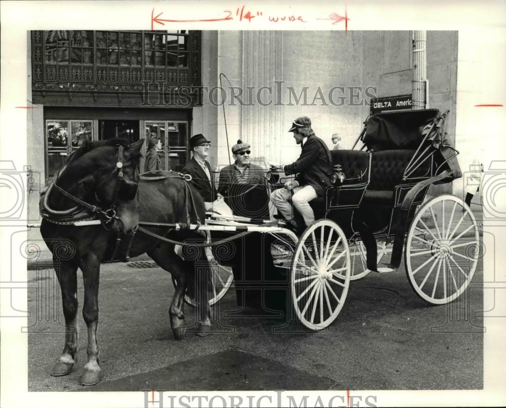 1981 Press Photo The horse and carriage at the Callahan&#39;s Carriage Tours - 303 - Historic Images