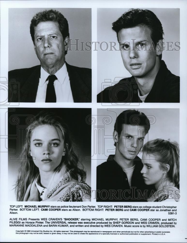 1989 Press Photo Peter Berg, Michael Murphy & Cami Cooper in Shocker - Historic Images
