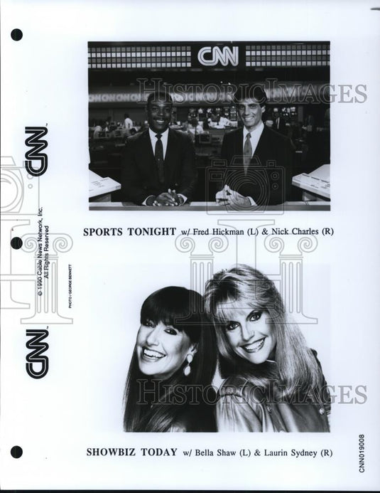 1990 Press Photo Fred Hickman Nick Charles Bella Shaw Laurin Sydney CNN News - Historic Images