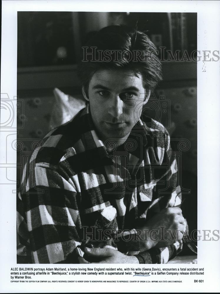 1989 Press Photo Alec Baldwin stars as Adam Maitland in Beetlejuice - cvp68635 - Historic Images