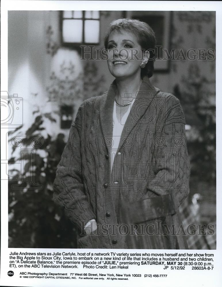 1992 Press Photo Julie Andrews on Julie - cvp68869 - Historic Images