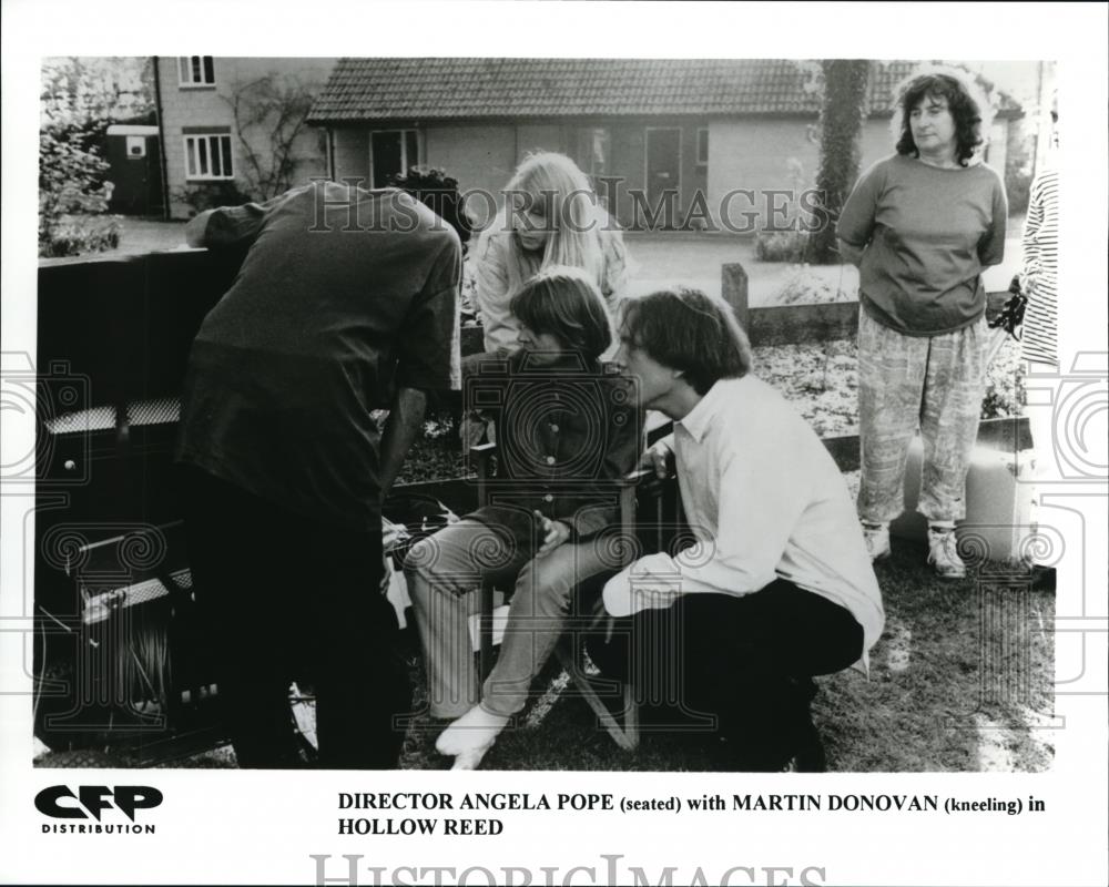 Undated Press Photo Director Angela Pope and Martin Donovan star of Hollow Reed - Historic Images