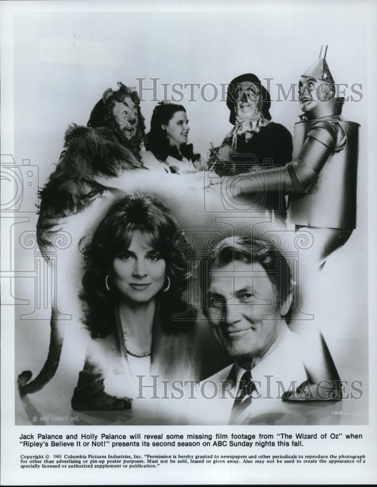 1985 Press Photo Jack Palance and Holly Palance in "Ripleys Believe It Or Not" - Historic Images