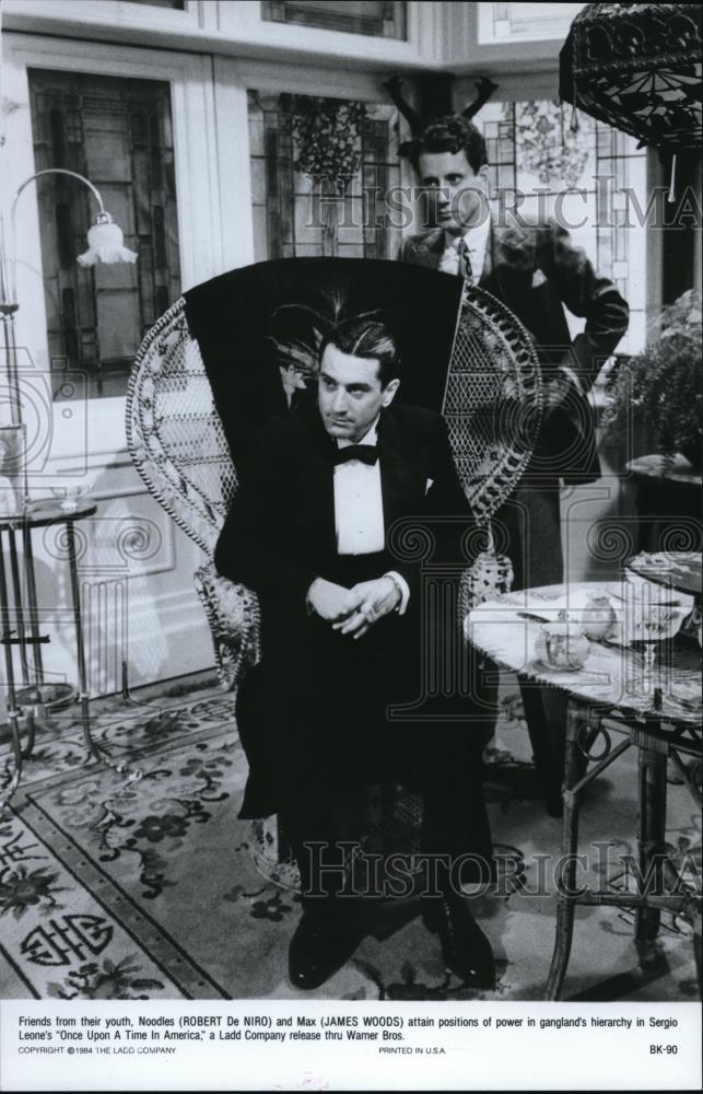1984 Press Photo James Woods & Robert DeNiro in Once Upon a Time in America - Historic Images