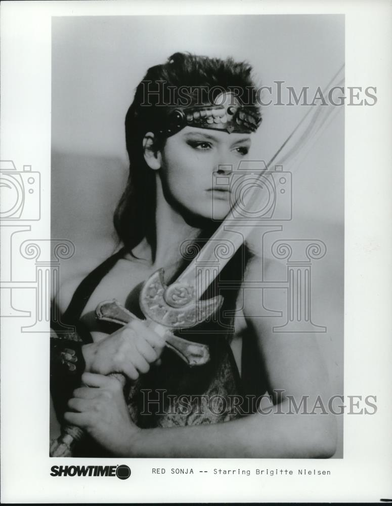 1986 Press Photo Brigitte Nielsen in Red Sonja - cvp57915 - Historic Images