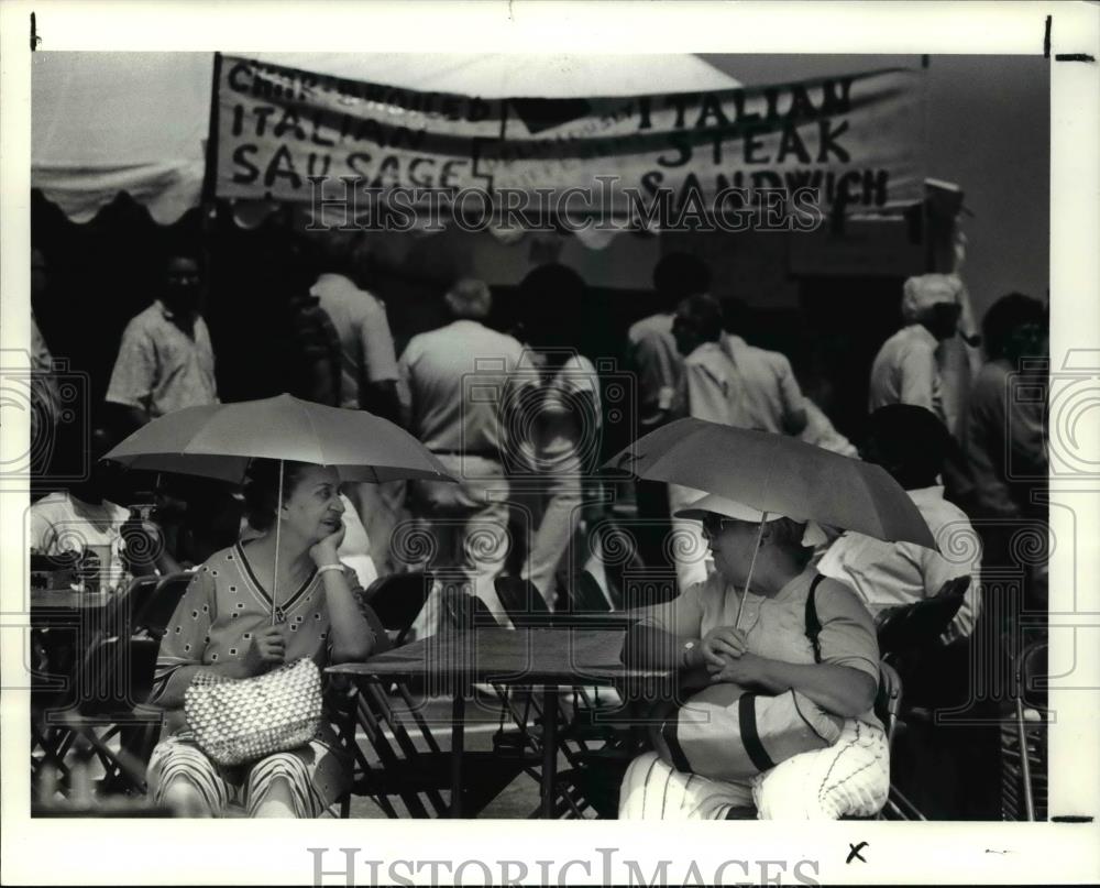 1990 Press Photo Margaret Stano of Bohn tower on East 12 street and Ann found - Historic Images