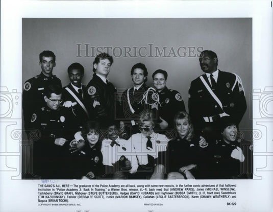 1986 Press Photo Andrew Paris in Police Academy 3: Back In Training - cvp41534 - Historic Images