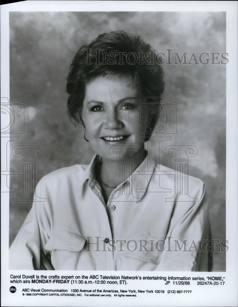 1988 Press Photo Carol Duvall in Home - cvp57750 - Historic Images