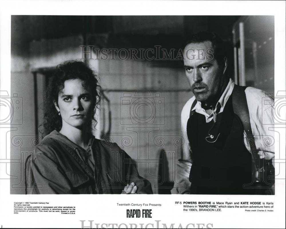 1992 Press Photo Powers Boothe, Kate Hodge in Rapid Fire - cvp56538 - Historic Images