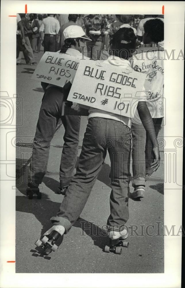 1980 Press Photo The Blue Blue Goose Skate Club - Historic Images