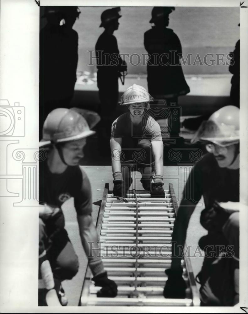 1989 Press Photo The cadets training to be Cleveland firefighters - Historic Images