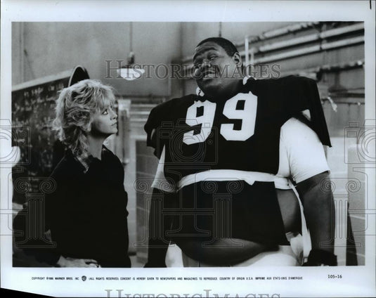 1986 Press Photo Goldie Hawn in Wildcats - cvp45163 - Historic Images