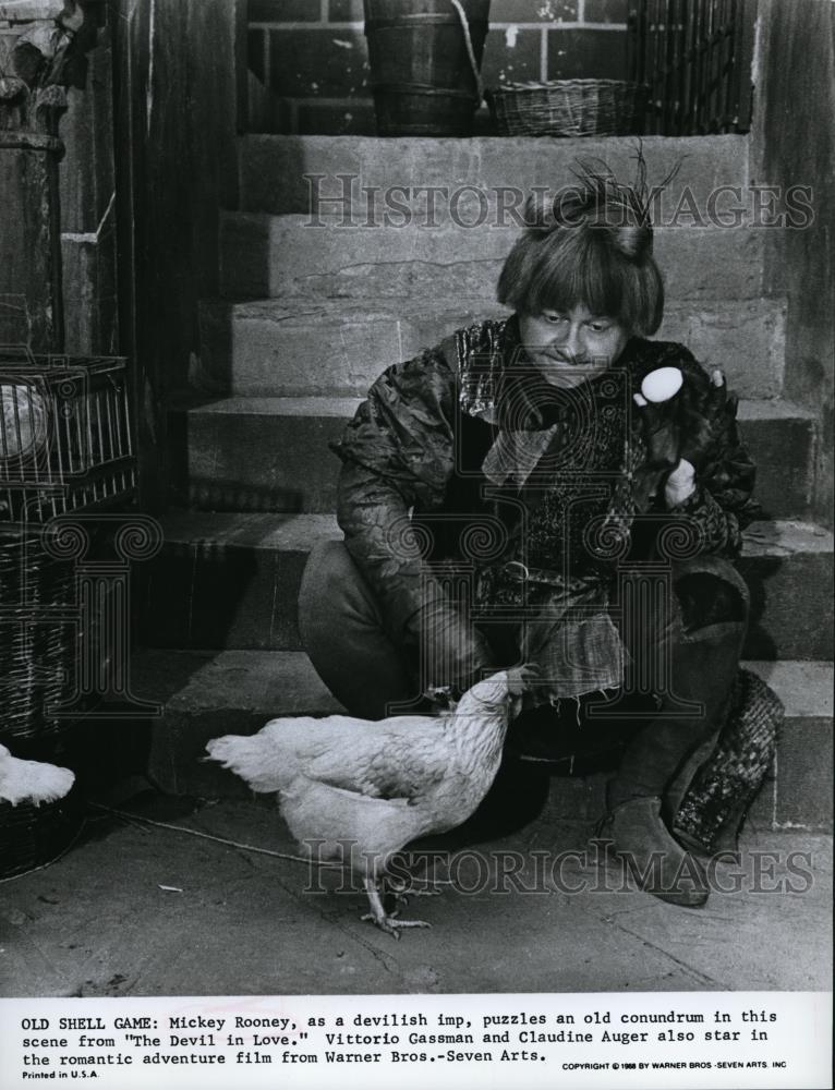 1968 Press Photo Mickey Rooney in The Devil in Love - Historic Images