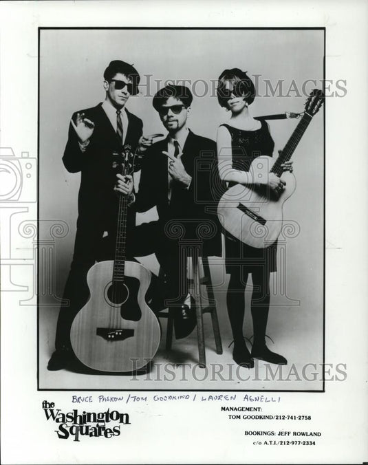 1985 Press Photo The Washington Squares Bruce Paskow Tom Lauren Agnelli - Historic Images