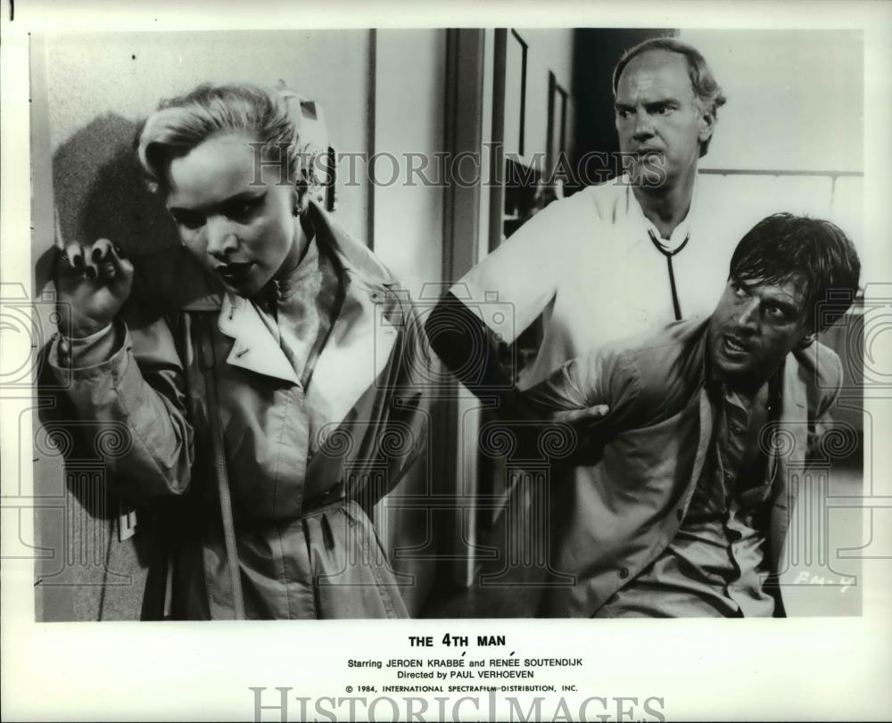 1987 Press Photo Jeroen Krabbe and Renee Soutendijk star in The 4th Man - Historic Images