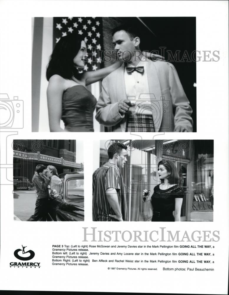 1997 Press Photo Rose McGowan Jeremy Davies Amy Locane Ben Affleck Rache Weisz - Historic Images