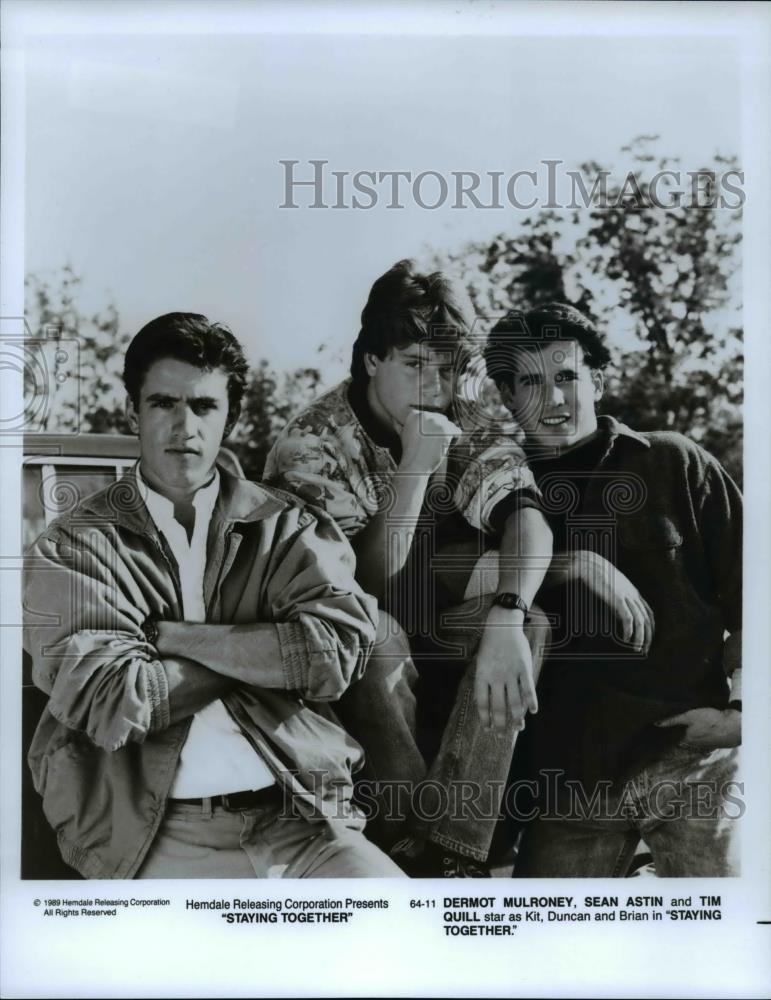 1989 Press Photo Movie Staying Together Dermot Mulroney Sean Astin - cvp69581 - Historic Images