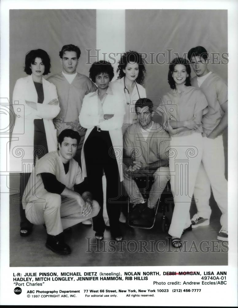 1997 Press Photo Julie Pinson Michael Dietz Nolan North Lisa Hadley Rib Hillis - Historic Images