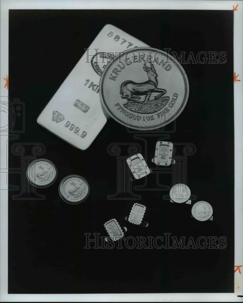 1981 Press Photo Krugerrand Gold Coin - Historic Images