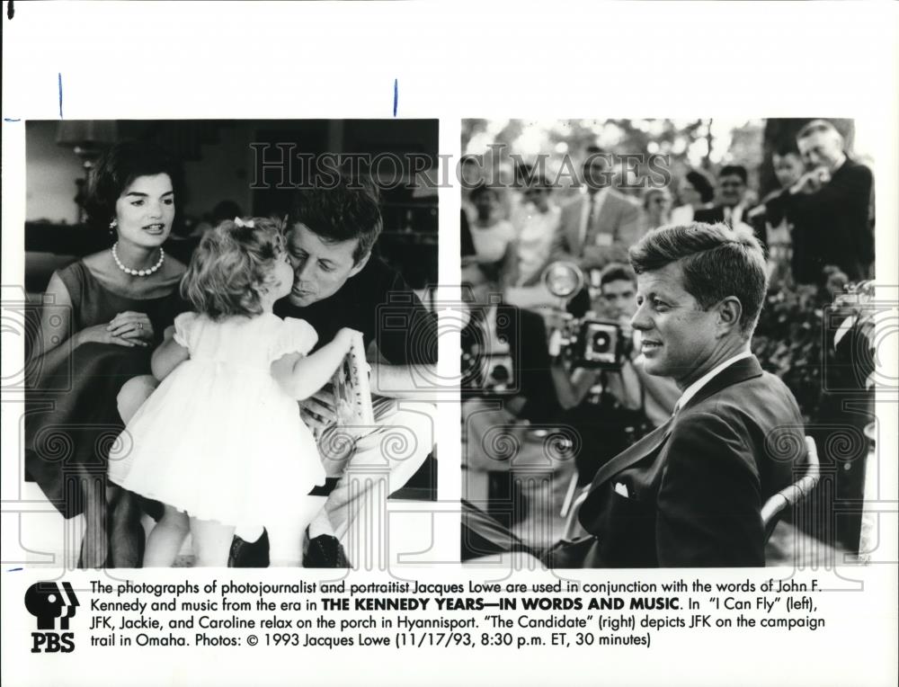 1993 Press Photo The Kennedy Years-In Words &amp; Music - Historic Images