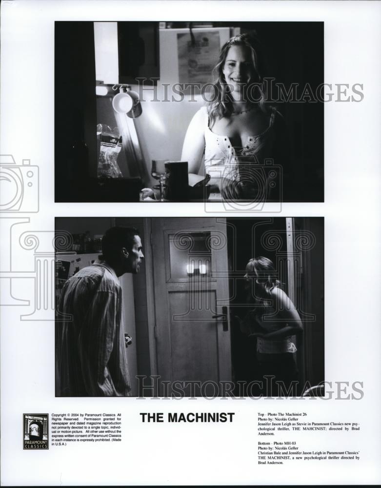 2004 Press Photo Jennifer Jason Leigh, Christian Bale in The Machinist - Historic Images