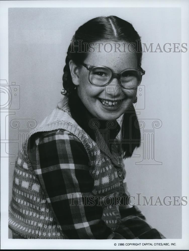 1986 Press Photo Tannis Vallely in Head Of The Class - Historic Images