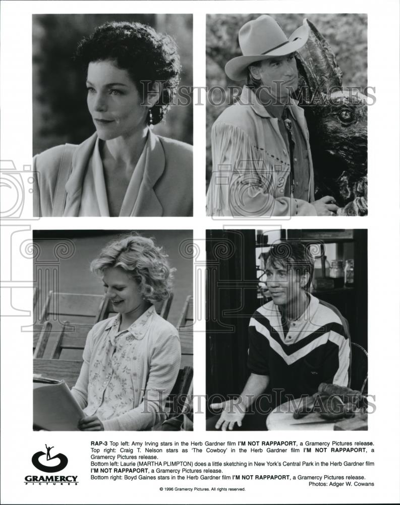 1996 Press Photo Amy Irving Craig T. Nelson Martha Plimpton in I&#39;m Not Rappaport - Historic Images