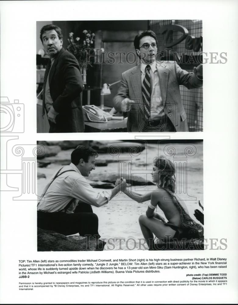 1997 Press Photo Tim Allen & Martin Short in Jungle 2 Jungle - Historic Images