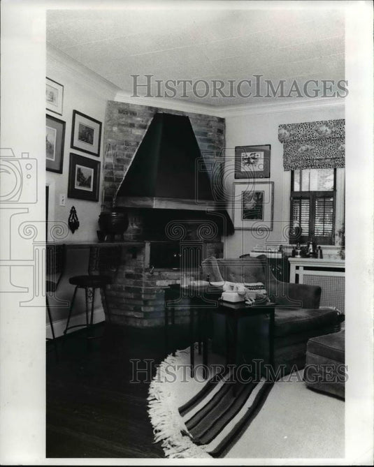 1978 Press Photo Fireplace - Historic Images