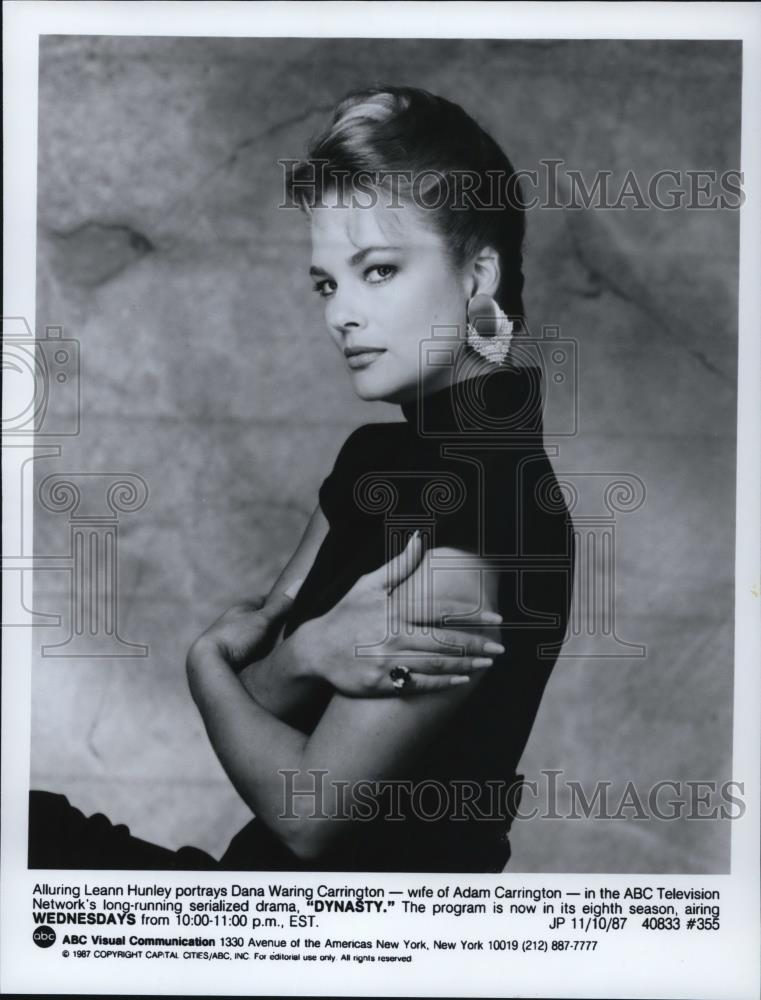 1987 Press Photo Leann Hunley Dynasty - Historic Images