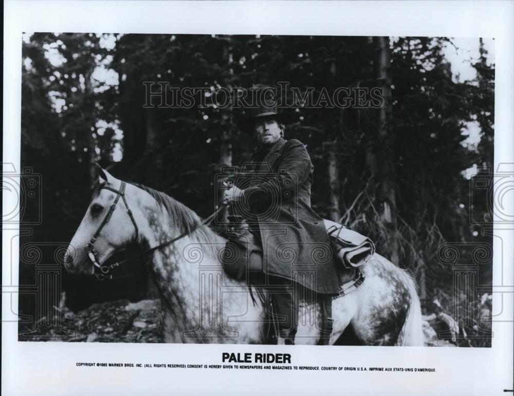 1985 Press Photo Clint Eastwood in Pale Rider - Historic Images