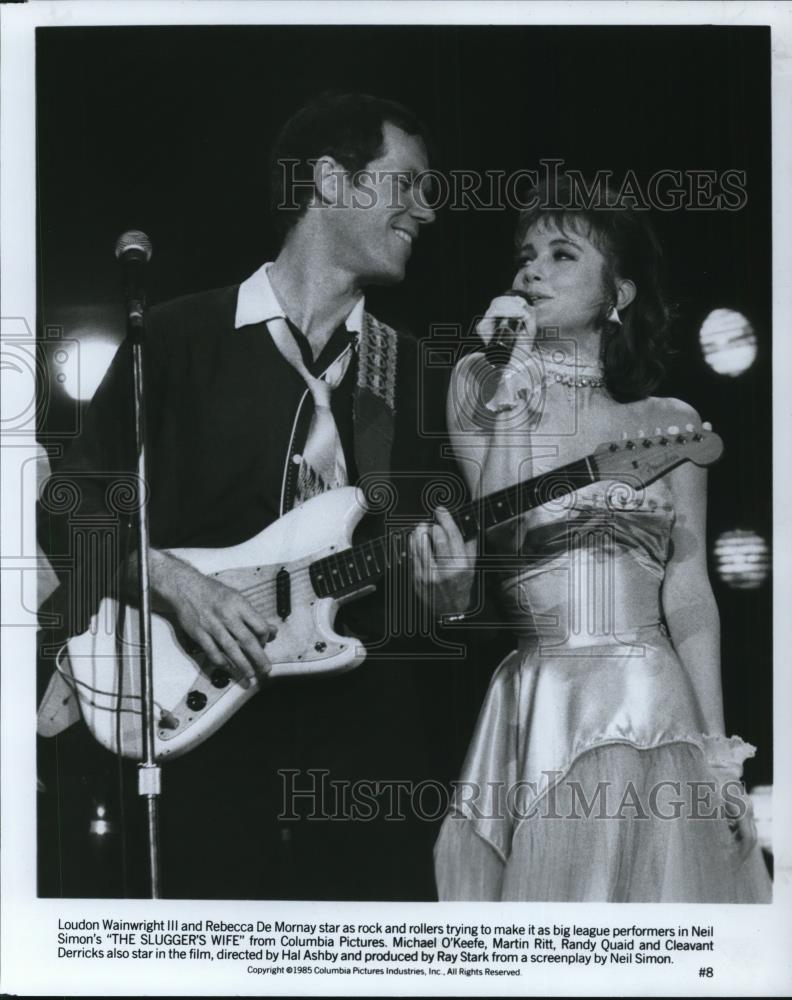 1985 Press Photo Loudon Wainwright III & Rebecca De Mornay in The Slugger's Wife - Historic Images