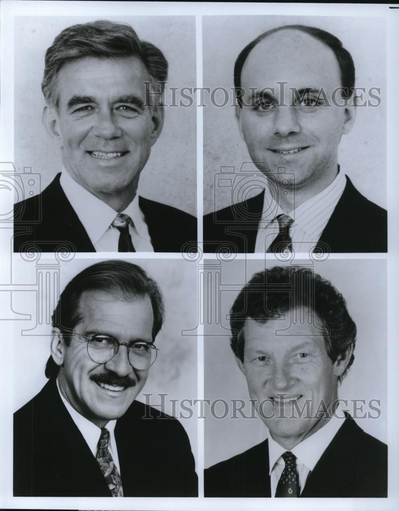 1992 Press Photo Sean McDonald, Tim McCarver Covering 1992 World Series - Historic Images