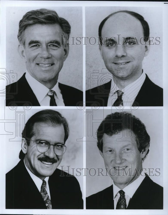 1992 Press Photo Sean McDonald, Tim McCarver Covering 1992 World Series - Historic Images