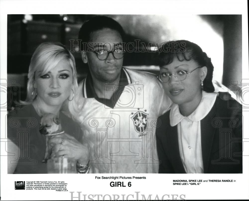 Undated Press Photo Madonna Spike Lee and Theresa Randle in &quot;Girl 6&quot; - Historic Images