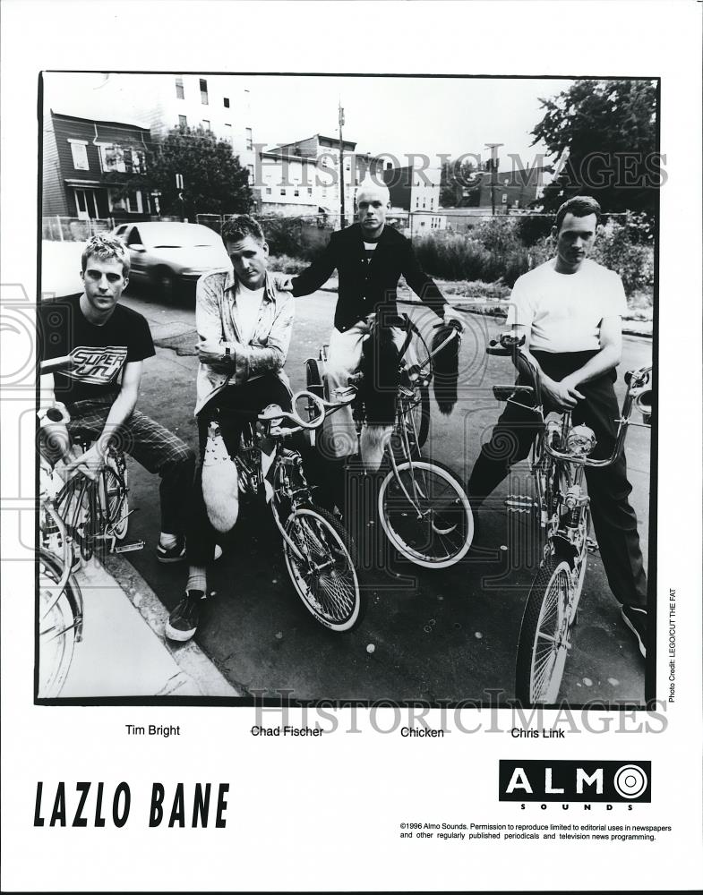 1997 Press Photo Tim Bright Chad Fischer Chicken and Chris Link of Lazlo Bane - Historic Images