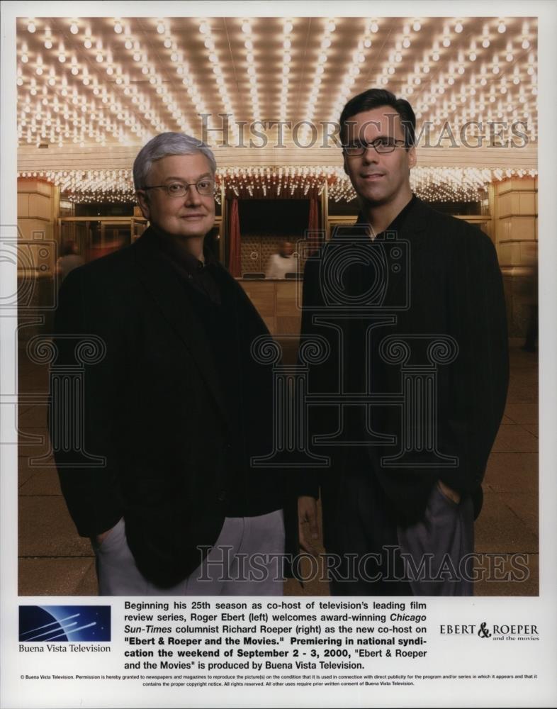 2000 Press Photo Roger Ebert &amp; Richard Roeper of Ebert &amp; Roeper &amp; The Movies - Historic Images