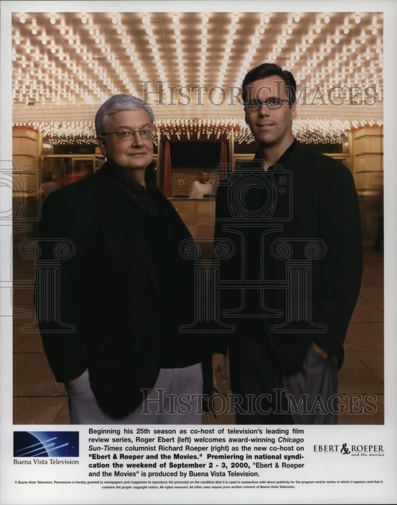 2000 Press Photo Roger Ebert & Richard Roeper of Ebert & Roeper & The Movies - Historic Images
