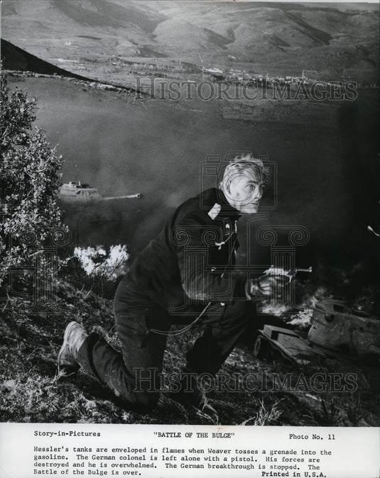 1966 Press Photo Robert Shaw in The Battle Of The Bulge - Historic Images