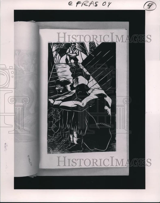 1992 Press Photo Impotacion, Plate 2 from Los Infrahumanos by Antonio Frasconi - Historic Images