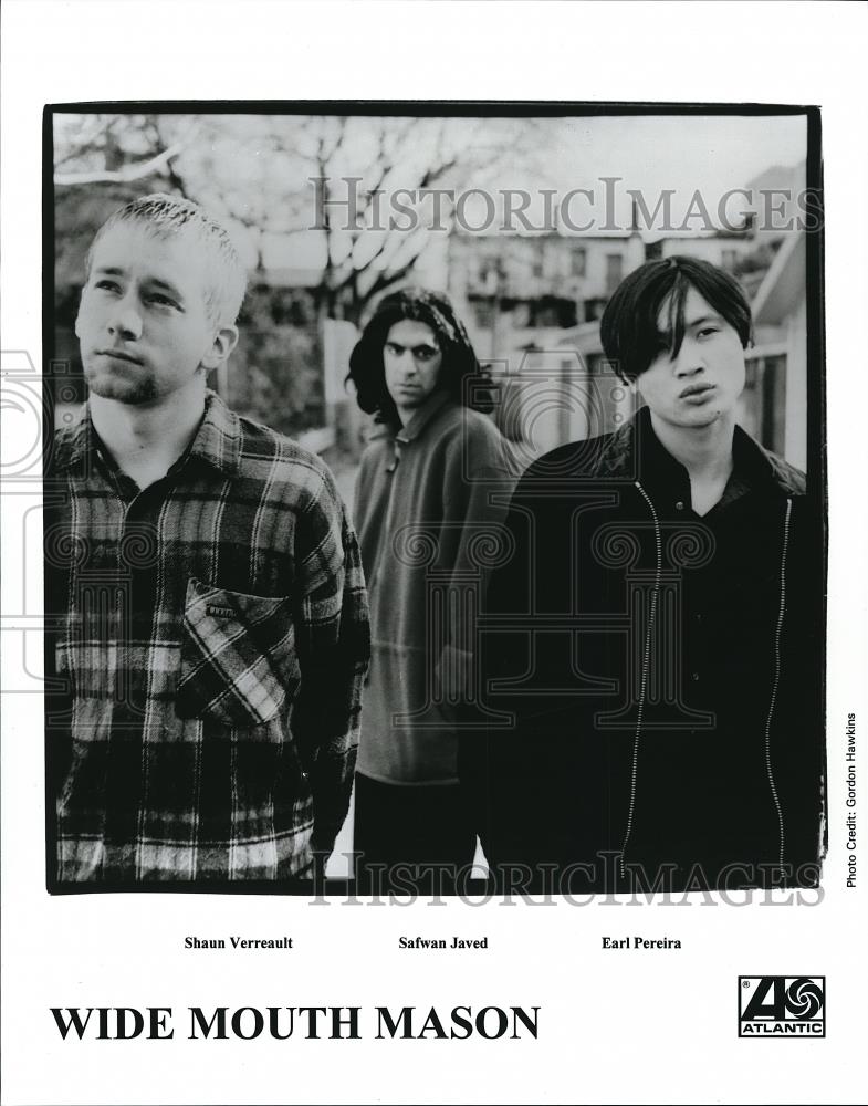 1997 Press Photo Shaun Verreault Safwan Javed Earl Pereira of Wide Mouth Mason - Historic Images